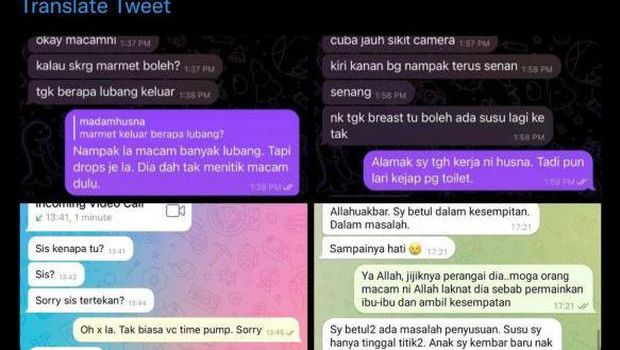 Unggahan Nurun Nadia Masrom yang membagikan kisah seorang pria yang menyamar menjadi wanita untuk melalukan pelecehan seksual.