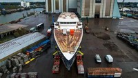 Uji coba tersebut tertangkap kamera oleh klub penggemar kapal pesiar Dutch Yachting.