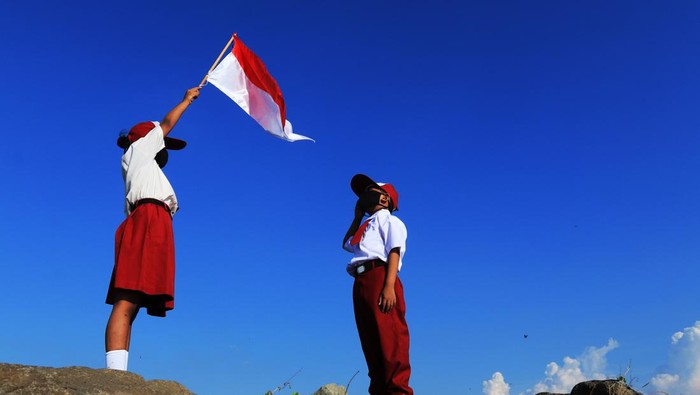 Flag Ceremony for Indonesias independence day during the COVID 19 pandemic