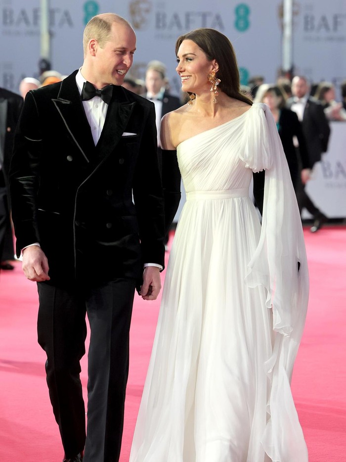 LONDON, ENGLAND - FEBRUARY 19: Catherine, Princess of Wales, attends the EE BAFTA Film Awards 2023 at The Royal Festival Hall on February 19, 2023 in London, England. The Prince of Wales, President of the British Academy of Film and Television Arts (BAFTA), and The Princess will attend the Awards ceremony before meeting category winners and EE Rising Star Award nominees.  (Photo by Chris Jackson/Getty Images)