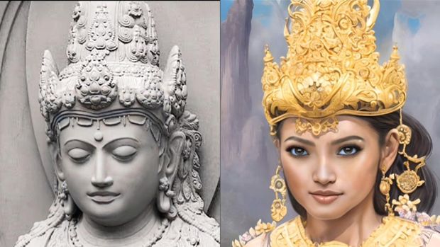 Tampilan Ken Dedes dengan Teknologi AI