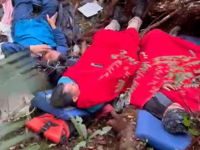 Kondisi rombongan helikopter Kapolda Jambi Irjen Rusdi yang jatuh di hutan Kerinci. (Foto: Istimewa)