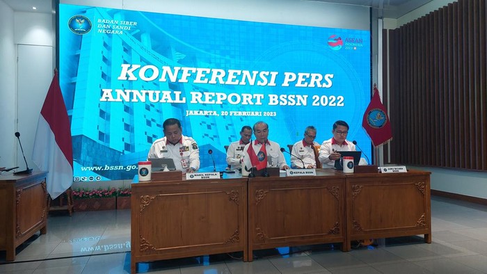 Konferensi pers BSSN (Rumondang-detikcom)