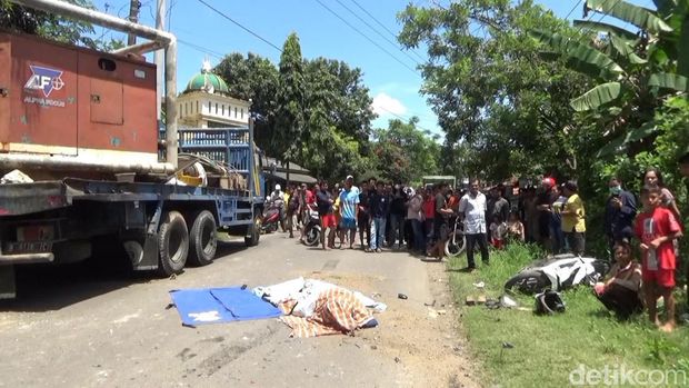 Lokasi kecelakaan beruntun yang tewaskan dua pemotor di Purwakarta