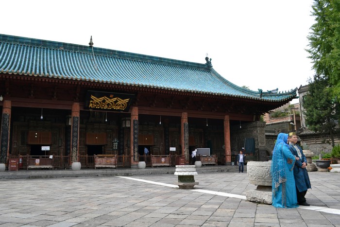 Masjid Agung Xi'an Architectural details of wooden pagoda of the Great Mosque in the Muslim neighborhood of Xi'an, China.