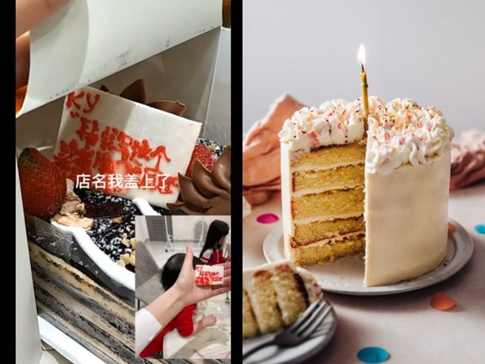 Momen driver ojol antar kue ulang tahun