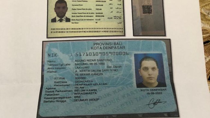Paspor dan KTP WN Suriah yang ditangkap Imigrasi.