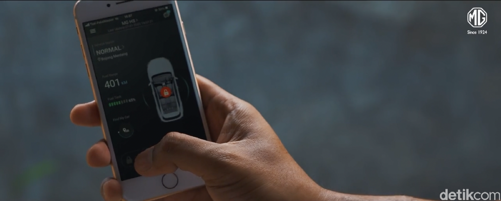 Aplikasi smartphone yang terhubung dengan mobil MG HS