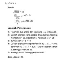 Cara Menghitung Akar Kuadrat Dan Penjelasan Contoh Soalnya