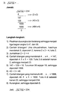 Cara Menghitung Akar Kuadrat Dan Penjelasan Contoh Soalnya