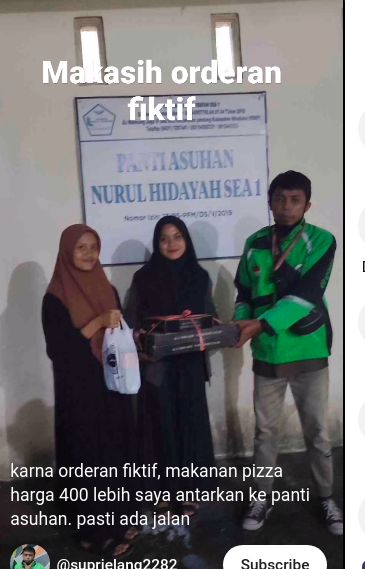 Driver ojol mengalami orderan fiktif