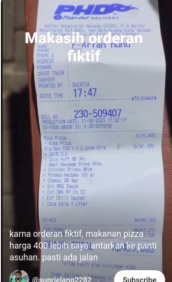 Driver ojol mengalami orderan fiktif