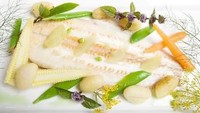 Dover Sole, ikan yang bentuknya pipih dengan berat mencapai 1,6 kilogram saat besar. Rasa ikan ini tercecap manis, sering dibandingkan dengan daging ayam dan sapi. Harga per 500 gramnya dibanderol Rp 440 ribu. Foto: site news
