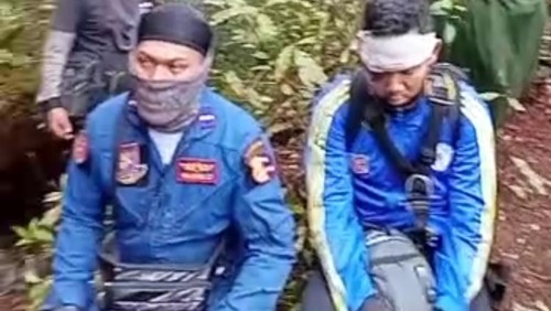 Korban heli rombongan Kapolda Jambi yang jatuh di Hutan Kerinci menunggu proses evakuasi