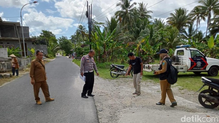 Lokasi kecelakaan ibu hamil di Pangandaran.