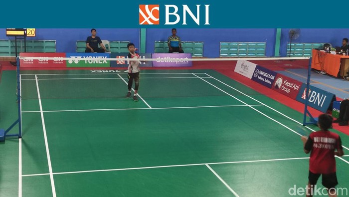 Muhammad Habbil Benzema, BNI Sirnas B Batam 2023, BNI Sirnas 2023 Aksi Muhammad Habbil Benzema di BNI Sirnas B Batam 2023 pada hari Selasa (21/2).