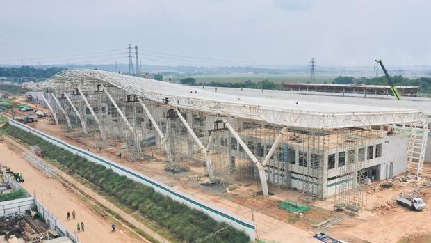 Penampakan terbaru Stasiun Kereta Cepat di Karawang. (Dok: KCIC)