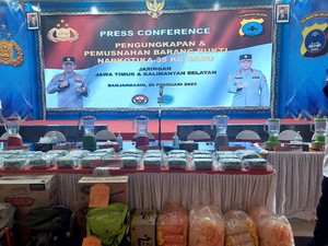 Polisi Gagalkan Penyelundupan 35 Kg Sabu di Banjarmasin, Kurir Ditangkap