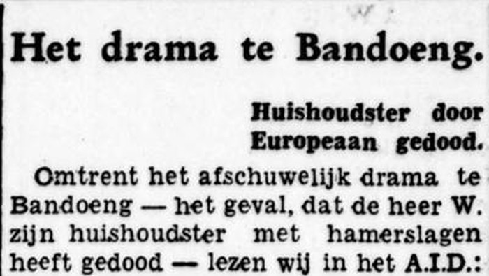 Potongan surat kabar  Soerabaijasch handelsblad edisi 2 Februari  1935