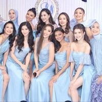 Berbagai gaya busana bridesmaid ditampilkan para Puteri Indonesia. Ada yang bergaun seksi, feminin, modest hingga hijab. Foto: Instagram