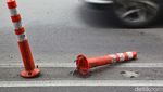 Duh! Stick Cone Pembatas Jalur Sepeda Ini Rusak