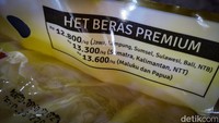 Beras ramos premium 5 kg ini dijual seharga Rp 64.000 atau sesuai harga eceran tertinggi (HET).