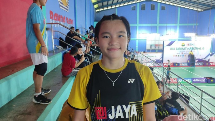 Victoria Grace Matriska (13), pebulutangkis muda asal Klub PB Jaya Raya.