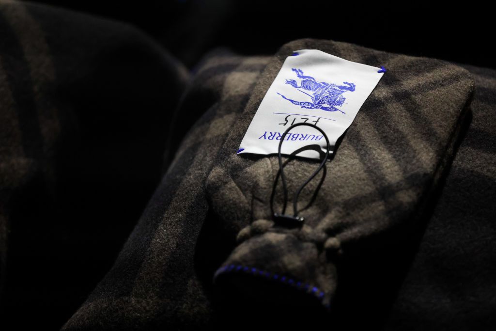 A hot water bottle on a guest's seat at the Burberry Group Plc debut runway collection of Chief Creative Officer Daniel Lee at London Fashion Week in London, UK, on Monday, Feb. 20, 2023. Lee was hired last year to invigorate the brand. Photographer: Hollie Adams/Bloomberg via Getty Images
