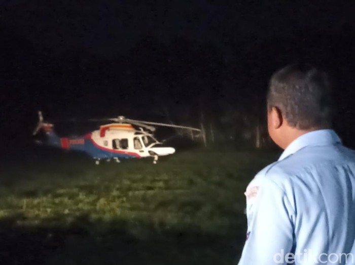 Helikopter Kapolda Jatim yang mendarat darurat di Tulungagung