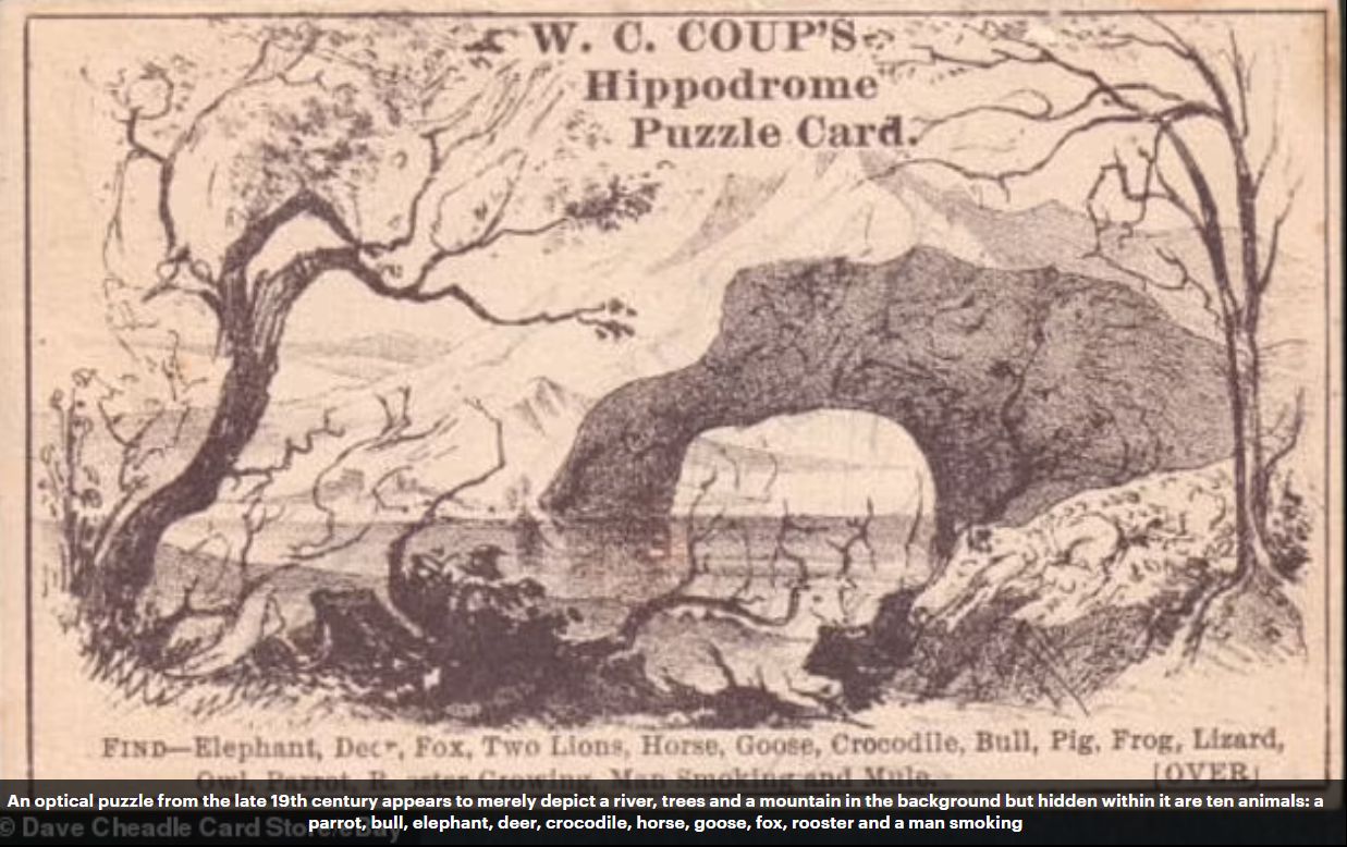 Apakah kamu bisa menemukan 10 gambar tersembunyi yang ada di kartu dari tahun 1800-an ini? Kalau bisa, mata kamu masih awas banget!