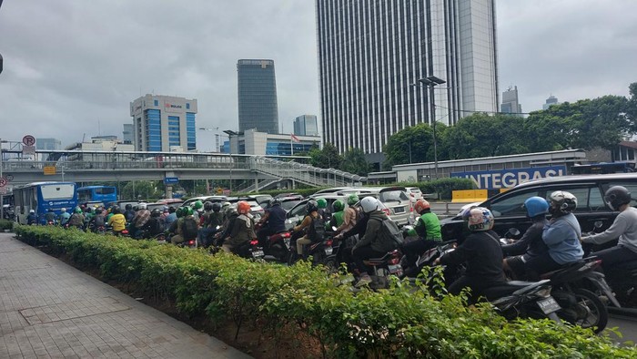 Kemacetan di Pancoran arah Semanggi (Rumondang-detikcom)
