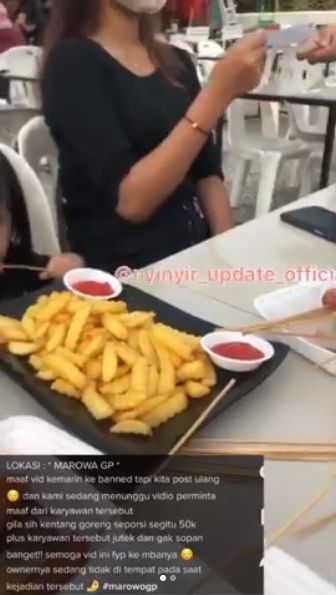 Ditagih Kentang Goreng Rp 50 Ribu, Pelanggan Ini Ngamuk di Kafe