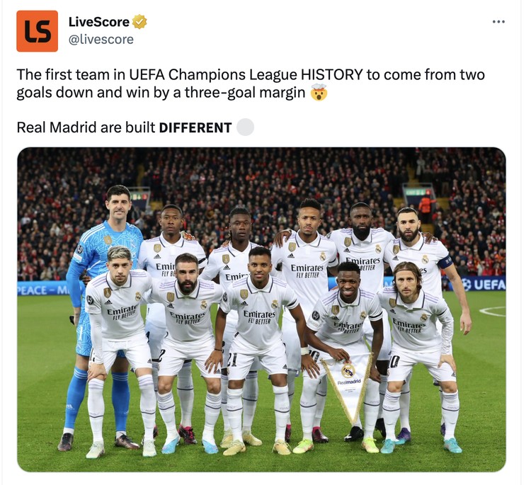Meme Keperkasaan Real Madrid Bantai Liverpool