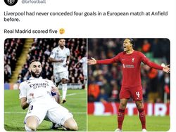 Meme Keperkasaan Real Madrid Bantai Liverpool