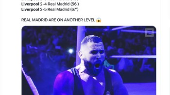 Gol demi gol yang akhirnya menjadikan Real Madrid membantai Liverpool 5-2. Foto: Twitter