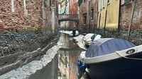 Masalah di Venesia itu dikatakan berasal dari kombinasi faktor kurangnya hujan, bulan purnama dan arus laut. Sungai-sungai dan danau-danau di Italia menderita kekurangan air yang parah dengan perhatian terfokus pada bagian utara negara itu.