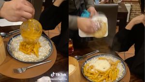Sajikan Pasta Pakai Gelas Wine, Resto Ini Jadi Perbincangan