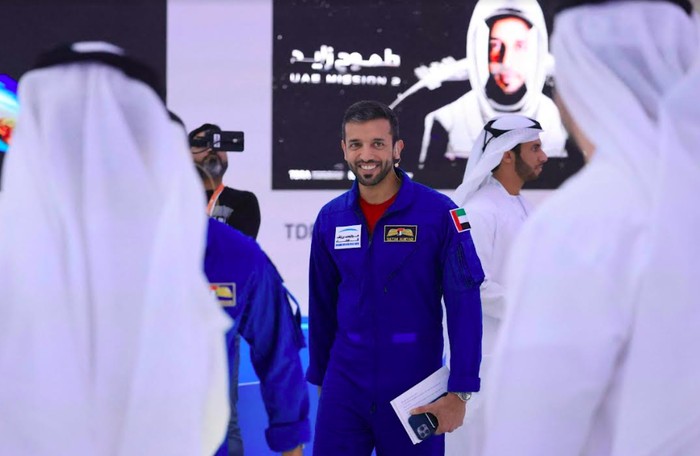 Sultan AlNeyadi datangi konferensi pers di Museum of the Future di Dubai
