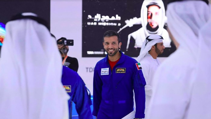 Sultan AlNeyadi datangi konferensi pers di Museum of the Future di Dubai