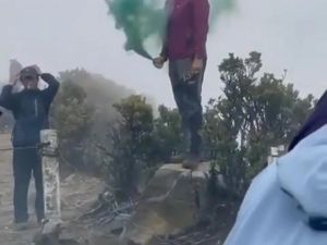 Pegiat Alam Kecam Aksi Pendaki Nyalakan Bom Asap di Gunung Gede