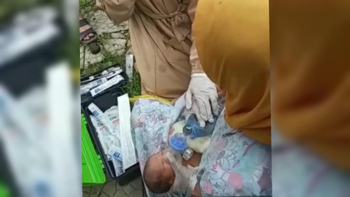 Kondisi bayi yang alami kecelakaan di Ciamis.
