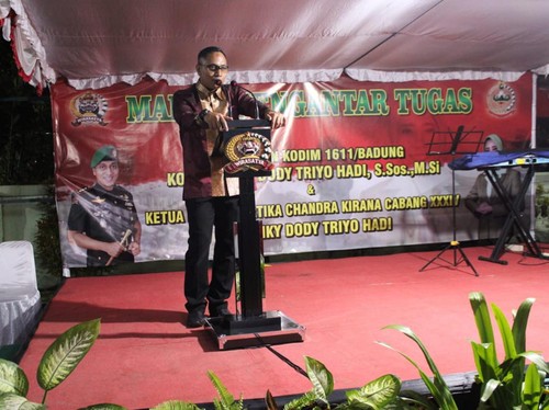 Acara pelepasan Dandim 1611/Badung, Rabu (22/2/2023) malam.