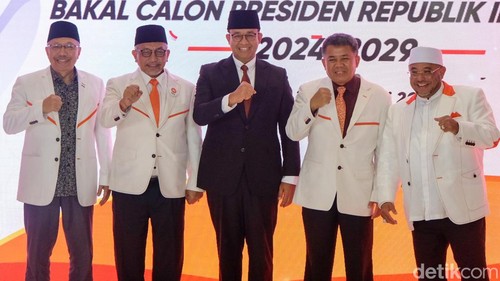 Anies Baswedan dideklarasikan sebagai capres oleh PKS di kantor DPP PKS, Jalan TB Simatupang, Jakarta, Kamis (23/2/2023).