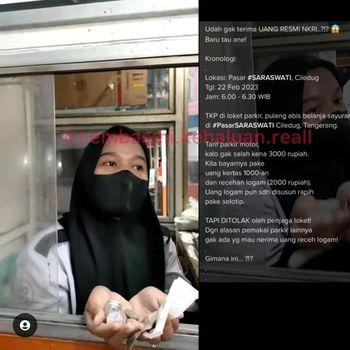 Viral Uang Logam Tak Diterima di Pasar Saraswati Ciledug. (Tangkapan Layar Instagram @pembasmi.kehaluan.reall)