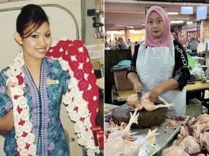 13 Tahun Jadi Pramugari, Wanita Ini Kini Jualan Ayam Potong di Pasar