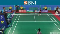 Salah satunya partai sengit Muhammad Aldeviro Gandhi vs Arka Brahma Madyanto. Arka keluar sebagai pemenang usai duel alot tiga gim. Foto: Bayu Baskoro/detikcom