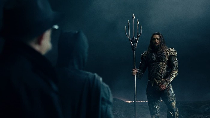 Penampilan Jason Momoa sebagai Aquaman.