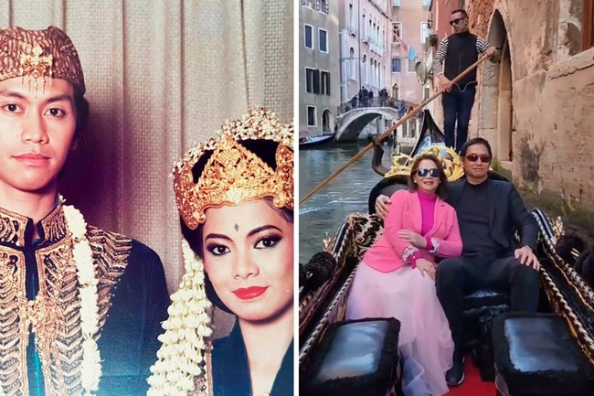 Menikah di tahun 1987, Addie MS dan Memes masih tampak kompak dan romantis hingga saat ini. Melalui media sosial keduanya pun masih kerap membagikan momen-momen kebersamaan mereka. Penampilan keduanya juga masih terlihat menawan hingga saat ini. Foto: Instagram