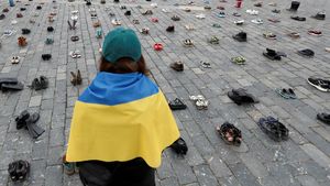 Warga Ukraina di Roma Demo, Minta Invasi Militer Rusia Dihentikan