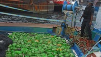 Narkotika jenis sabu tersebut diamankan dari sebuah kapal kayu berbendera Iran dengan delapan anak buah kapal (ABK).